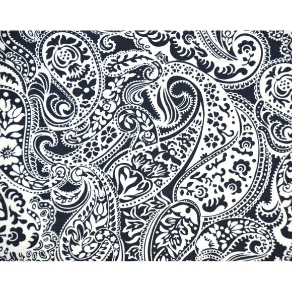 Talbots Petites Ladies Blue White Paisley Knee Length Pencil Skirt Size 6 6P - Picture 2 of 8